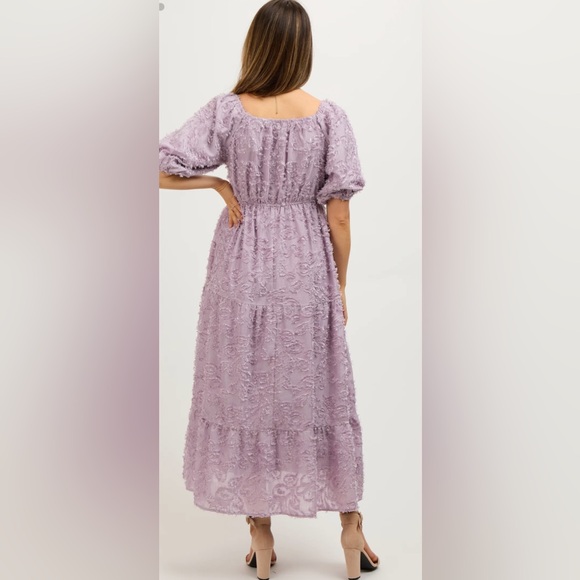 Pinkblush Lavender Lace Midi Dress - Picture 3 of 3